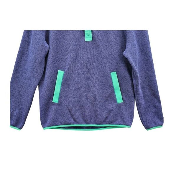 Chubbies Mens M Vintage 90's 1/4 T Snap Pullover Sweater Blue Teal - Picture 3 of 11